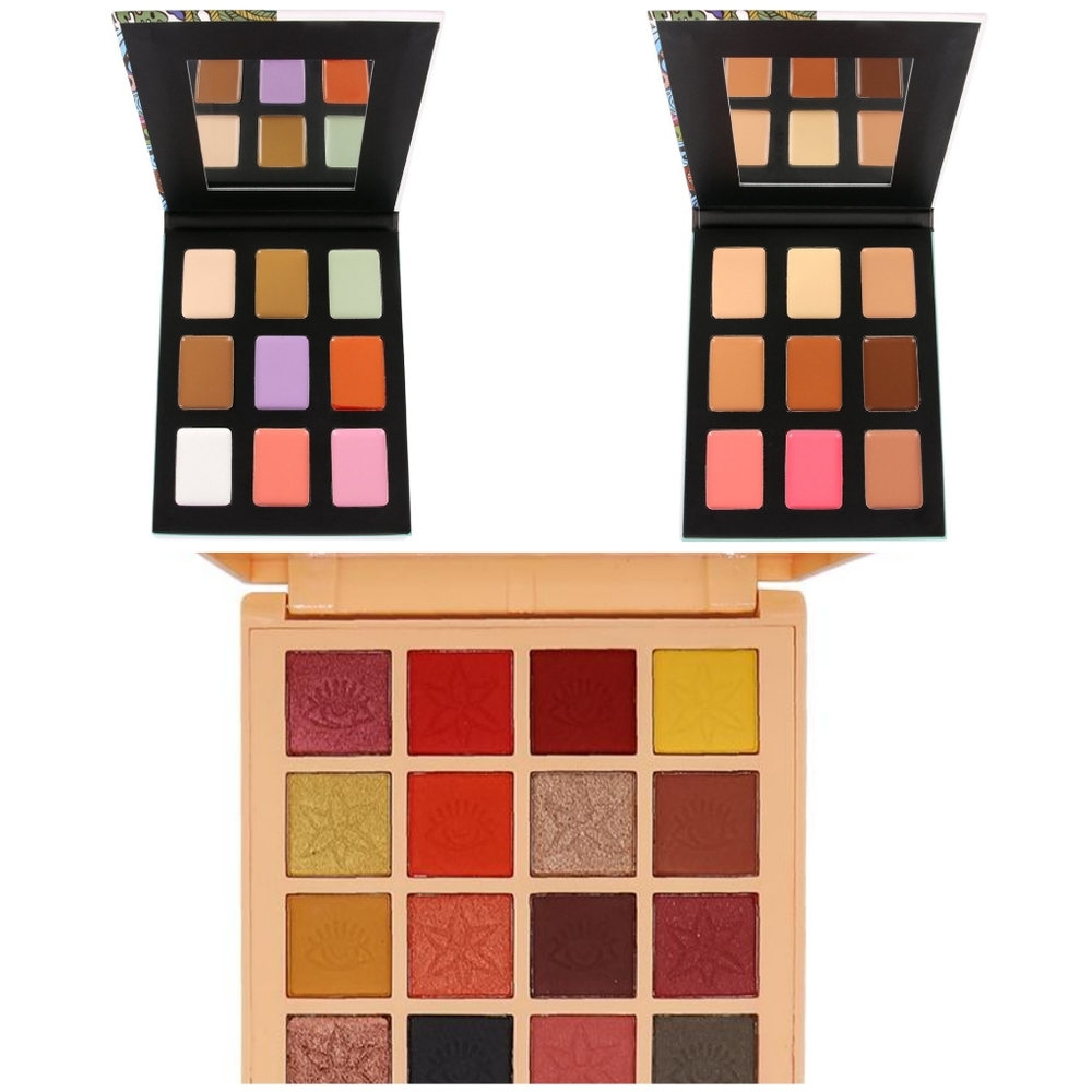 Concealer ,Blush Matte and Eyeshadow Palettes.